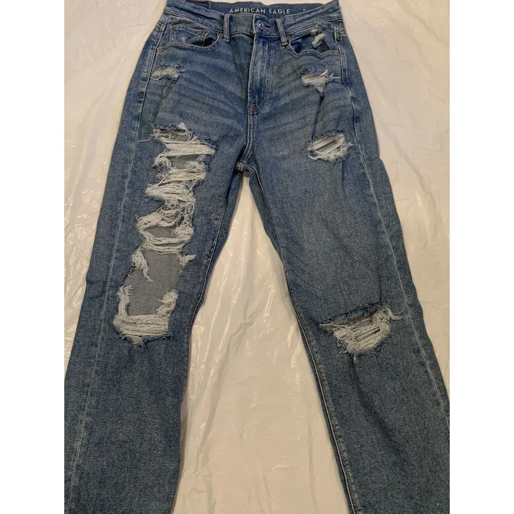 American Eagle Stretch Highest Rise 90s Boyfriend Women's Jeans Size‎ 4 Reg B3